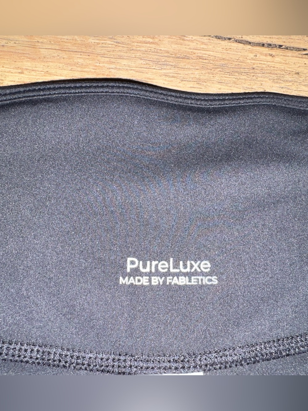 *NWT Fabletics Oasis PureLux High-Waisted Crossover Flare Black Leggings - Picture 5 of 12